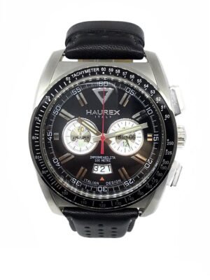 Orologio Haurex Cronografo in Acciaio e Pelle | Serie MPH - 9A346UNS