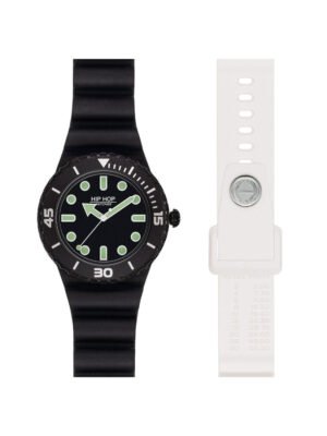 Orologio Hip Hop MASTER Nero/Bianco