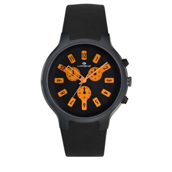 Orologio Lorenz Cronografo Acciaio e Gomma | Collezione Iconograph – 026784BB