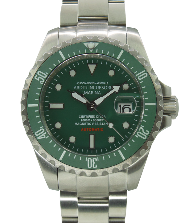 Orologio M.e.c. Modello G.A.3-V Ass. Nazionale Arditi Incursori Marina Quadrante Verde