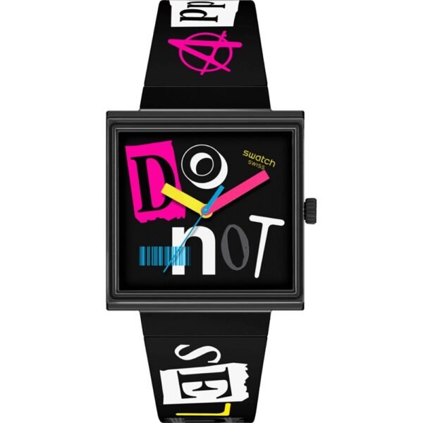 Orologio Swatch What If - Square SO34B100 Pierced Edge