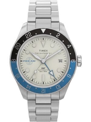 Orologio Timex Re-Issues TW2Y94300 Pan Am® x Timex® Waterbury Automatic GMT