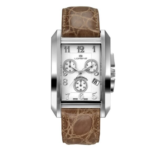 Orologio Uomo Cronografo Lorenz in Acciaio e Pelle – 025479FF