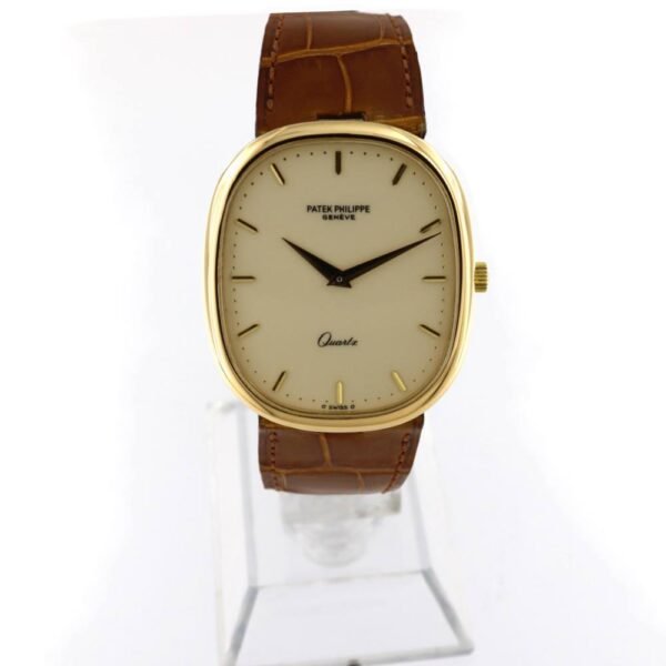 Patek Philippe Golden Ellipse ref. 3838 Sigma dial Quartz Champagne dial Box shop online Horae Luxury - Vendita online orologi vintage di lusso