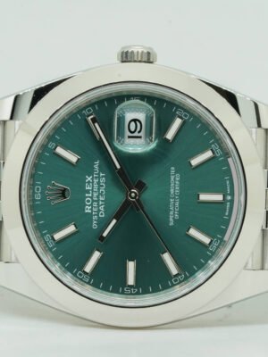 Rolex Datejust Automatic Green Dial M126300-0020 126300 41mm Jubilee
