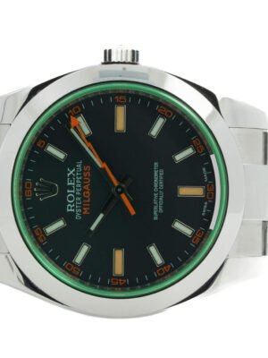 Rolex Milgauss 116400GV 116400 GV Green Glass Black Dial