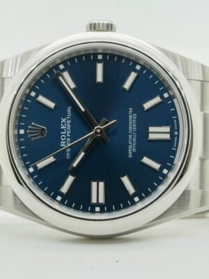 Rolex Oyster Perpetual 41mm Blu Blue Dial 124300
