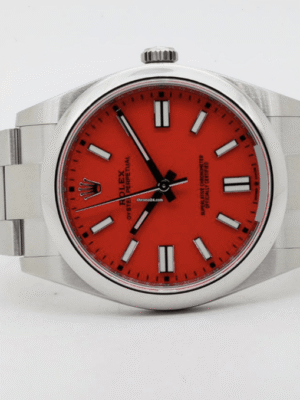 Rolex Oyster Perpetual 41mm Red Coral Dial 124300