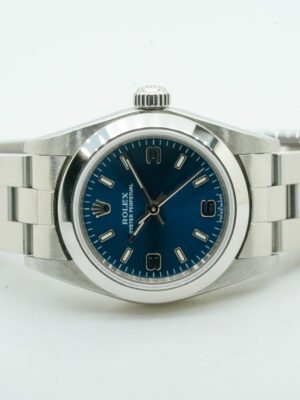 Rolex Oyster Perpetual Lady 76080 Blue Dial Ser. F 24mm 11752U