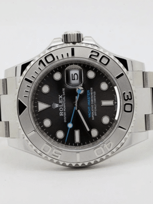 Rolex Yacht Master Watch Platinum 40mm Rhodium Dial 126622