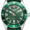 Swiss Alpine Military 7034.1834 Orologio Uomo Sierra argento verde 42mm 10ATM