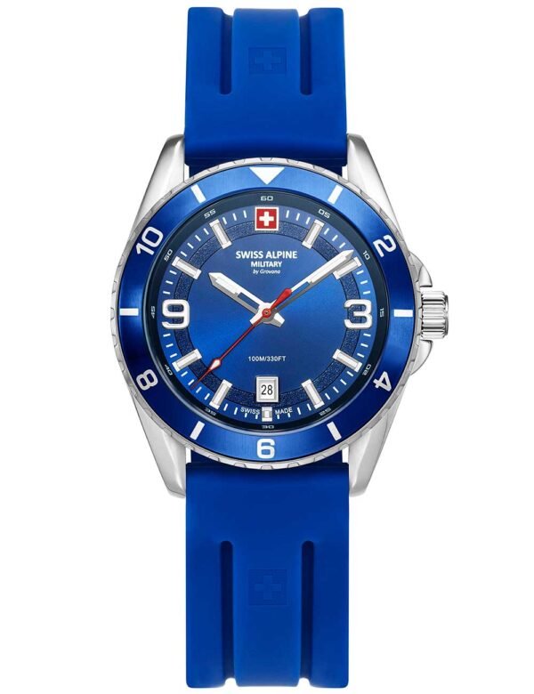 Swiss Alpine Military 7034.1835 Orologio Uomo Sierra argento blue 42mm 10ATM