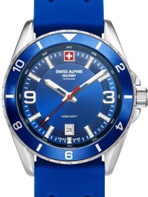 Swiss Alpine Military 7034.1835 Orologio Uomo Sierra argento blue 42mm 10ATM