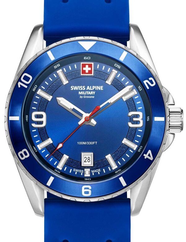 Swiss Alpine Military 7034.1835 Orologio Uomo Sierra argento blue 42mm 10ATM