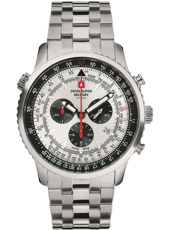 Swiss Alpine Military 7078.9132 Cronografo Orologio Uomo 45mm 10ATM