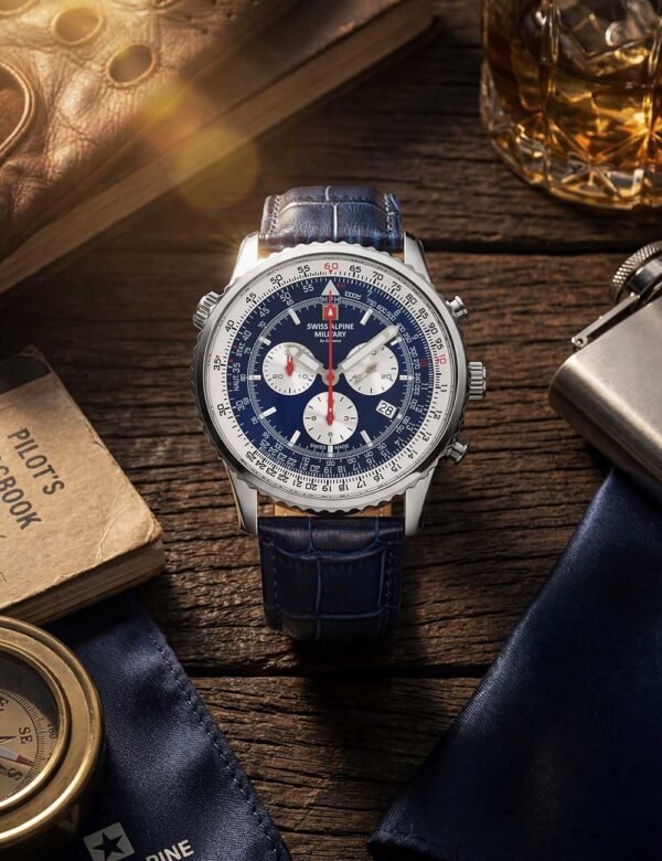 Swiss Alpine Military 7078.9535 Cronografo Orologio Uomo 45mm 10ATM