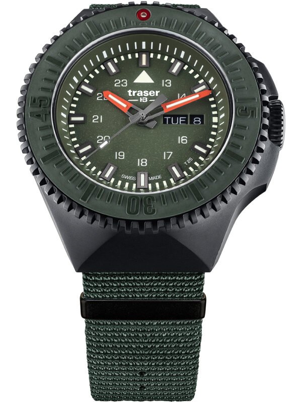 Traser H3 109858 P69 Black-Stealth Green Orologio Uomo 46mm 20ATM