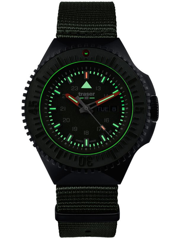 Traser H3 109858 P69 Black-Stealth Green Orologio Uomo 46mm 20ATM