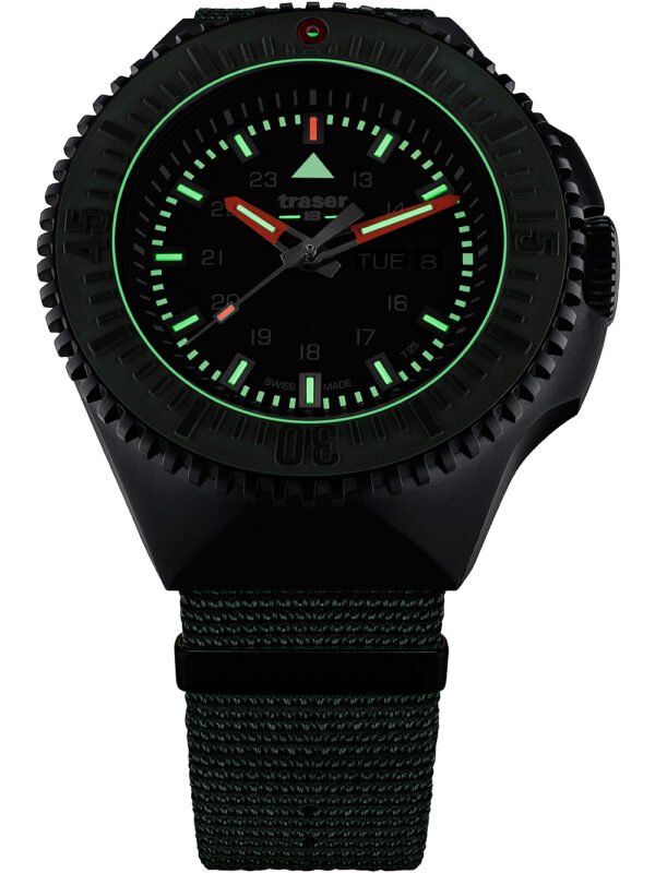 Traser H3 109858 P69 Black-Stealth Green Orologio Uomo 46mm 20ATM