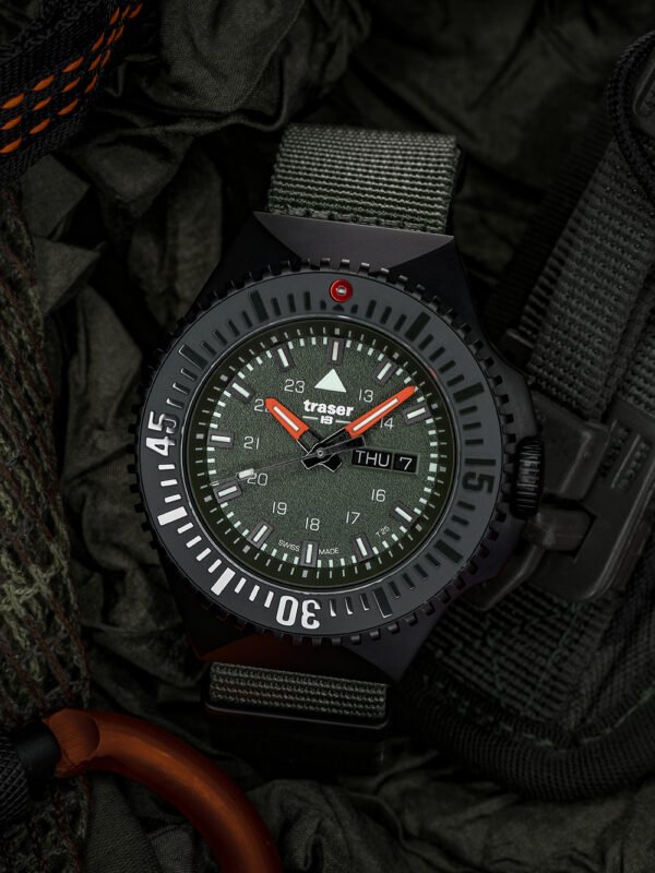Traser H3 109858 P69 Black-Stealth Green Orologio Uomo 46mm 20ATM