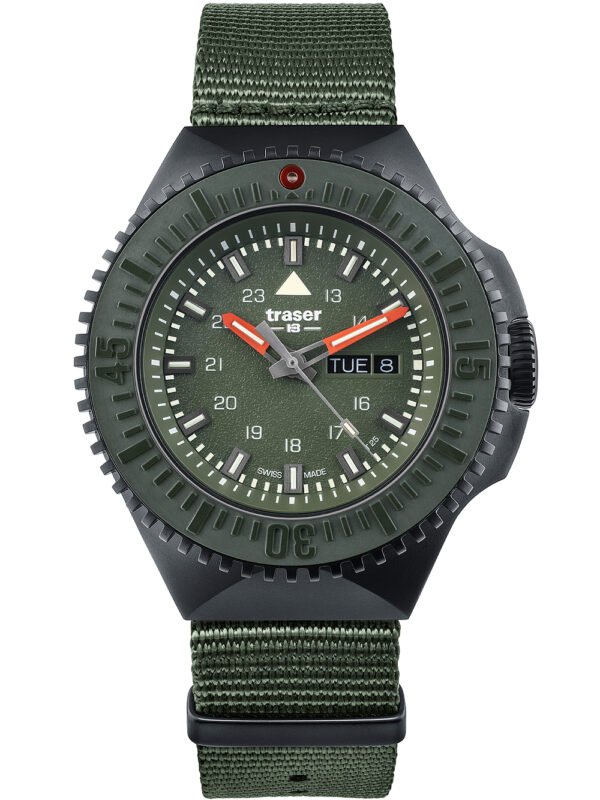 Traser H3 109858 P69 Black-Stealth Green Orologio Uomo 46mm 20ATM