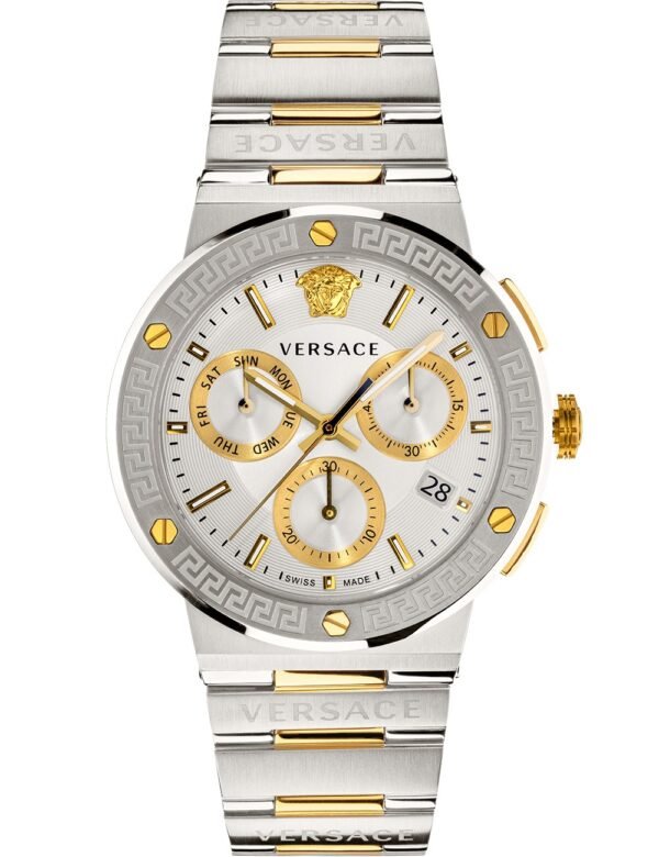 Versace VEZ900321 Orologi Uomo Greca Logo Cronografo 43mm 5ATM