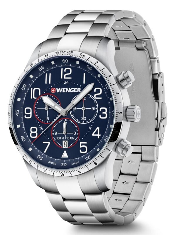 Wenger 01.1543.118 Orologio Uomo Attitude Cronografo 44mm 10ATM