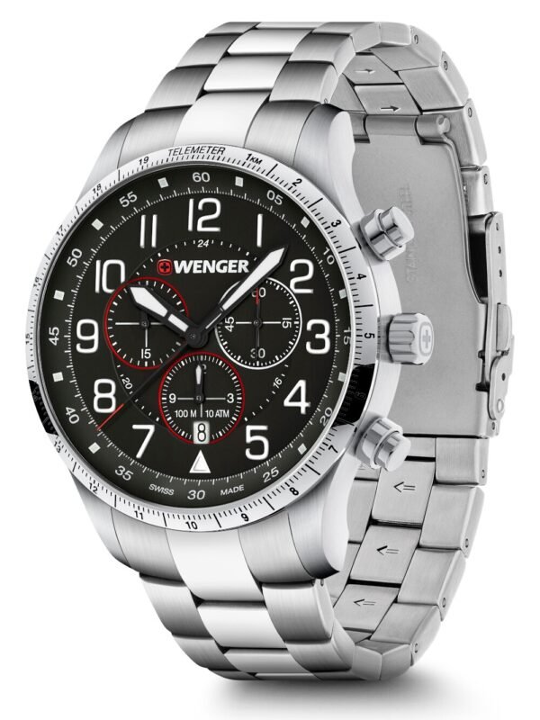 Wenger 01.1543.120 Orologio Uomo Attitude Cronografo 44mm 10ATM