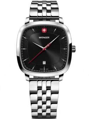 Wenger 01.1921.102 Orologio Da Uomo Vintage Classico 37mm 5ATM
