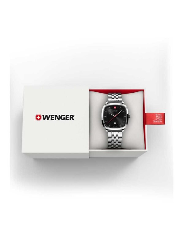 Wenger 01.1921.102 Orologio Da Uomo Vintage Classico 37mm 5ATM