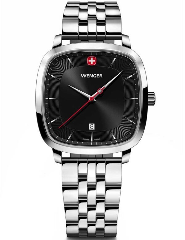 Wenger 01.1921.102 Orologio Da Uomo Vintage Classico 37mm 5ATM